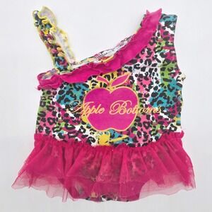 Apple Bottoms Baby Girl Leopard Tutu Bodice 0-3M Y2K